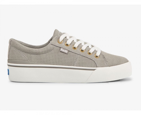 Women Jump Kick Duo Suede Sneaker Grey R3JvtvSp